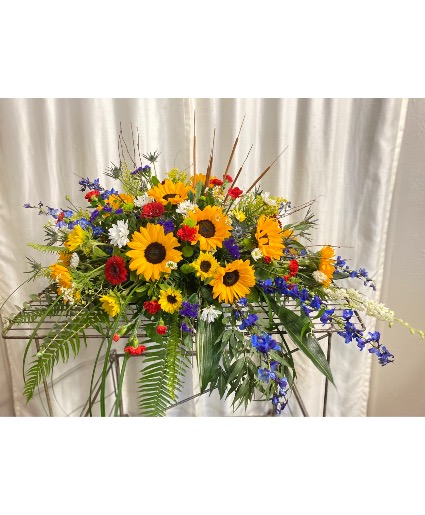 Bright Spirit Casket Spray
