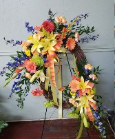 Bright Spring Wreath Funeral Wreath