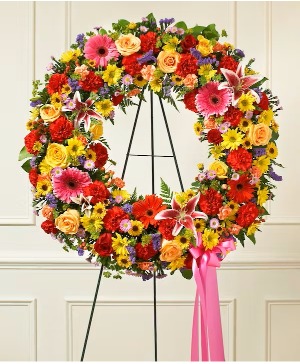 BRIGHT STANDING WREATH Also Available in Pastel