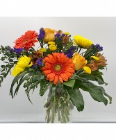 Bright Summer Blooms  Vase