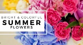 Bright Summer Colourful Flowers Vase 