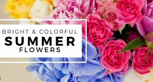 Bright Summer Colourful Flowers Vase 