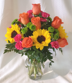 Bright Sunflower Sensation Vase