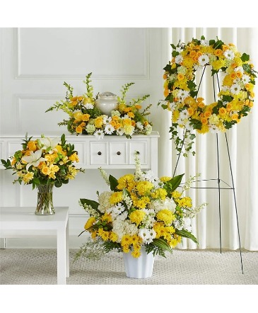 Bright & Sunny Celebration of Life   in Granger, IN | Yellow Rose Florist