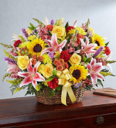  Bright  Basket Arrangement brightening gift