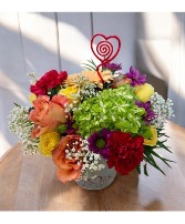 Bright Valentine Vase Arrangement (LGOE)