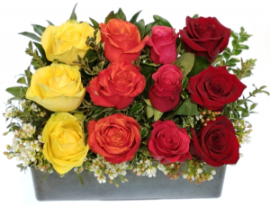 Bright Wall Of Roses Container Arrangement in Invermere, BC | INSPIRE FLORAL BOUTIQUE Bright Wall Of Roses Container Arrangement in Invermere, BC | INSPIRE FLORAL BOUTIQUE