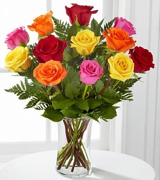 Brighten Any Day Mixed Rose Bouquet  