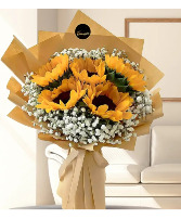 Brighten up someone’s day  wrapped Bouquet 