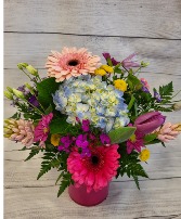 Brighten Your Day Pink Vase Arrangement