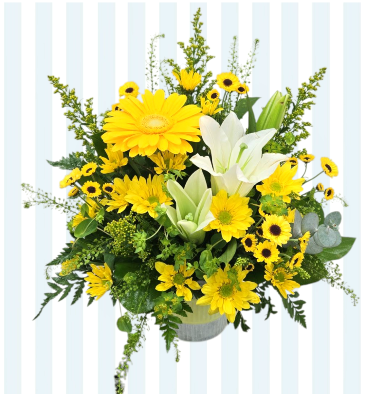 Brighten Your Day Metal Tin Bucket in Laurel, MD | Lea's Flower Shop