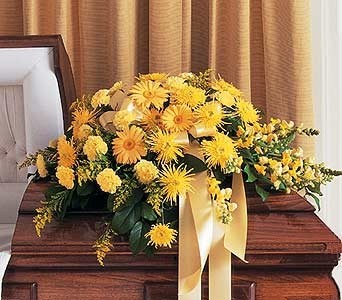 Brighter Blessings Casket Spray in Dunellen, NJ - PONTI'S PETALS