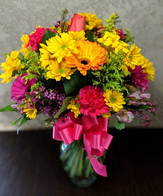 Brightest Birthday Vase Arrangement