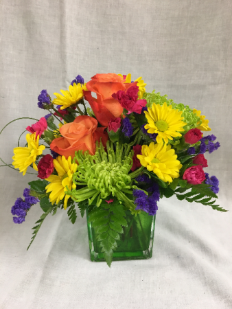 Cube - Brightest Blessings Arrangement in Cherokee, IA | Blooming House