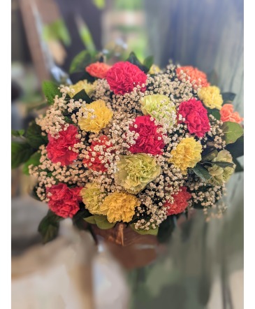 Brightly Colored Mixed Carnation Loose Bouquet  in Stony Brook, NY | Village Florist And Events