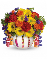 Brilliant Birthday Blooms Flower Arrangement