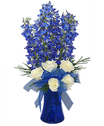 Brilliant Blue Bouquet of Flowers