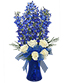 Brilliant Blue Bouquet of Flowers