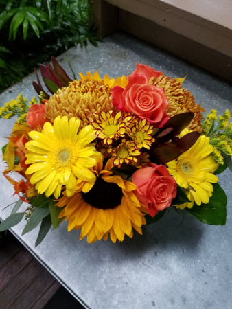 Brilliant Fall Vase Arrangement
