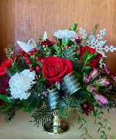 Bring on the Merry fresh floral centerpiece