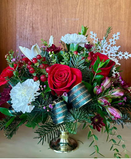 Bring on the Merry fresh floral centerpiece