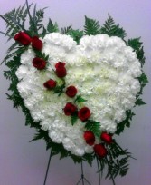 Broken heart funeral spray, MO-115 Fresh floral