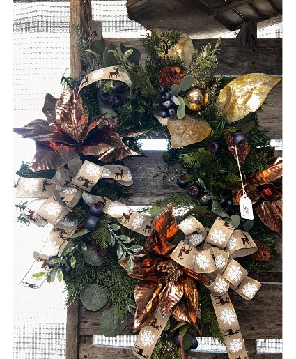 Bronze Leaf Christmas Wreath