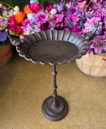 Bronze Two Bird Bath 