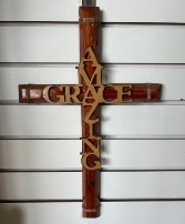 Brown Amazing Grace Cross 