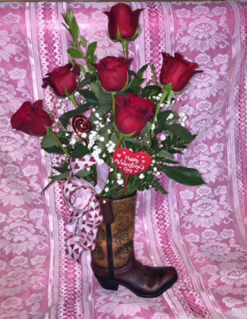 Brown Rose Boot