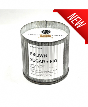 Brown Sugar + fig Anchored northwest candle 