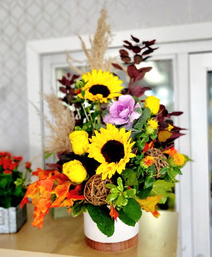Brush with Fall Arrangement
