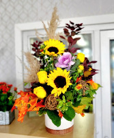 Brush with Fall Arrangement