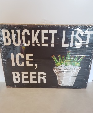 Bucket List Sign Giftware