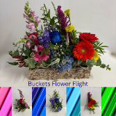 Buckets Flower Flight Vase Arrangement