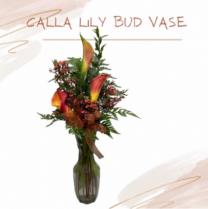 Bud Vase-3 Calla Lilies