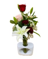 Budding Romance Fresh Vase Arrangement 