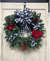 Buffalo Checkered Holiday Wreath 24"