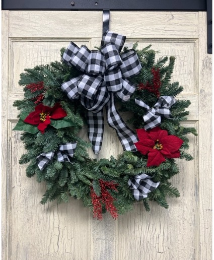 Buffalo Checkered Holiday Wreath 24