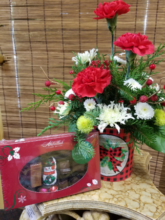 Buffalo Plaid Container and Chocolates 