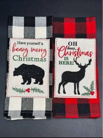 Buffalo Plaid Tea Towels Christmas Gifts