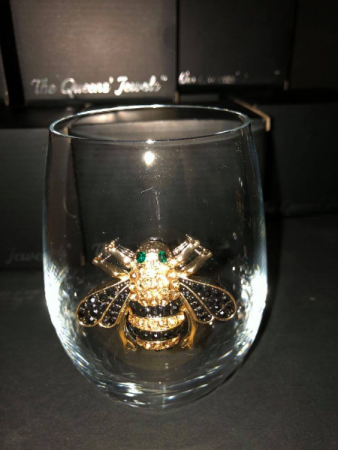 Bumble Bee Stemless Glass
