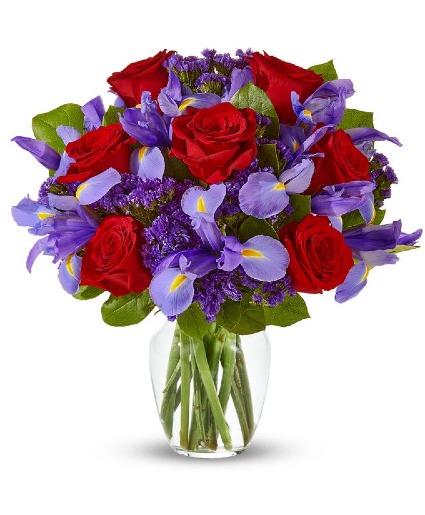 Bunches of love Roses & Iris Bouquet 