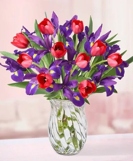 Bunches of Love Tulip & Iris Bouquet 