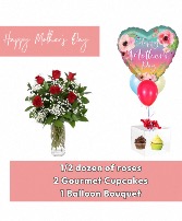 Bundle for mom Flowers ballooms cupcakes