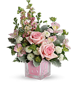 Bundle of Joy Pink Bouquet    TNB10-1 Keepsake Arrangement