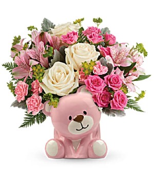 Bundle Of Love Bear Pink New Baby