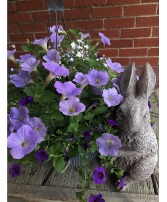 Bunny and Blooms Hanging basket 