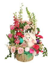 Bunny Blooms Basket Arrangement in Missouri City, Texas | LA VIOLETTE FLOWERS & GIFTS