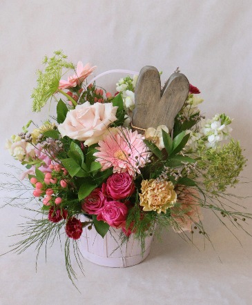 Bunny Hop Basket Arrangement in Trenton, ON | Designs by Alexis Rose